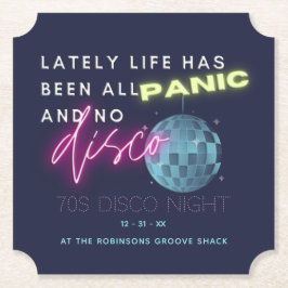 Posavasos De Papel Fiesta de Año Nuevo de los 70