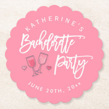 Fiesta De Bachelorritas Rosadas Y Blancas