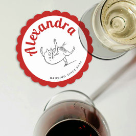 Posavasos De Papel Fiesta De Baile De Gatos De Edward Blanco Y Rojo C