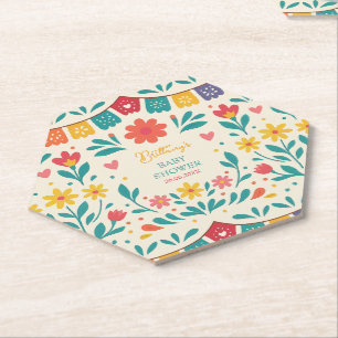 Posavasos De Papel Fiesta de bebé mexicana Cielito Lindo