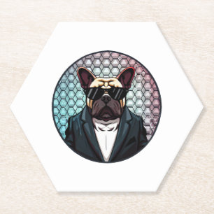 Posavasos De Papel Fiesta de Bulldog francés