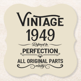 Posavasos De Papel Fiesta de cumpleaños 75 de la cosecha negra person