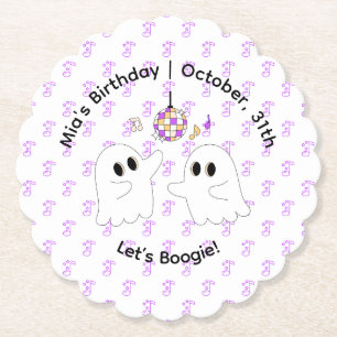 Posavasos De Papel Fiesta de cumpleaños de Halloween Diseño de cala