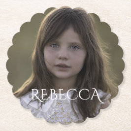 Posavasos De Papel Fiesta de cumpleaños del chica fotográfico persona