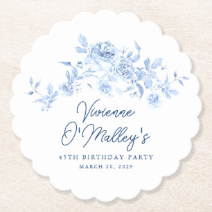 Posavasos De Papel Fiesta de cumpleaños número 45 personalizada con r