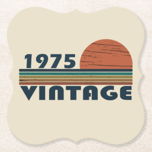 Posavasos De Papel Fiesta de cumpleaños vintage nacida en 1975