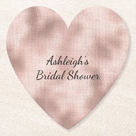 Posavasos De Papel Fiesta de Despedida Rosa Beige Oro Rosa