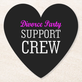 Posavasos De Papel fiesta de divorcio de la tripulación de apoyo a la