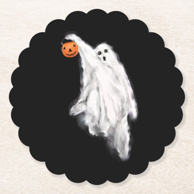 Posavasos De Papel Fiesta de Halloween (Anverso)