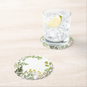 Posavasos De Papel Fiesta de Jardín de Verano Perenne