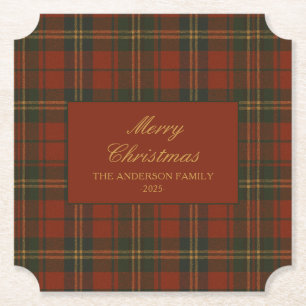 Posavasos De Papel Fiesta de Navidad Vintage Cuadro Clásico Atemporal