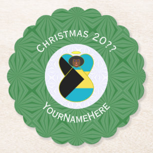 Posavasos De Papel "Fiesta de Navidades bahameños negros inspirados e