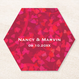 Posavasos De Papel Fiesta del 40° Aniversario de Ruby Personalizado