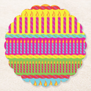 Posavasos De Papel Fiesta del pastel de cumpleaños