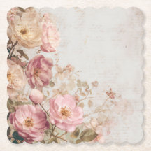 Fiesta floral de rosas vintage románticas shabby c