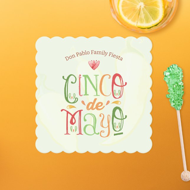 Posavasos De Papel Fiesta Fun Cinco de Mayo (Subido por el creador)