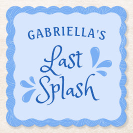 Posavasos De Papel Fiesta personalizada de soltero "Last Splash"