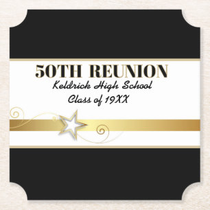 Posavasos De Papel ¡Fiesta! Reunión de 50 años de clase personalizada