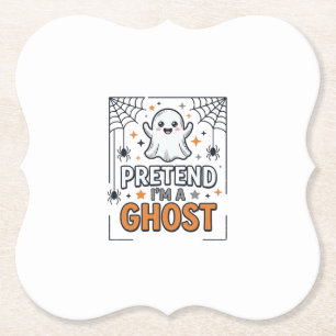 Posavasos De Papel Finge Que Soy un Fantasma Lindo Halloween