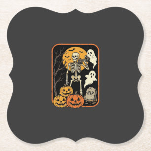 Posavasos De Papel Fitness Halloween Esqueleto Fantasma Calabaza Entr