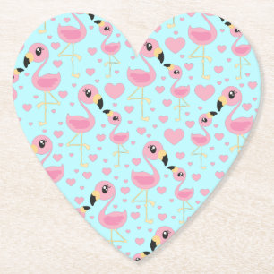 Posavasos De Papel Flamingo Baby Shower Cute Tropical