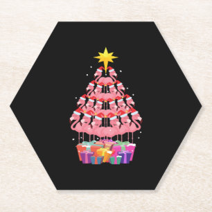 Posavasos De Papel Flamingo Feo Árbol de Navidad Gracioso regalo