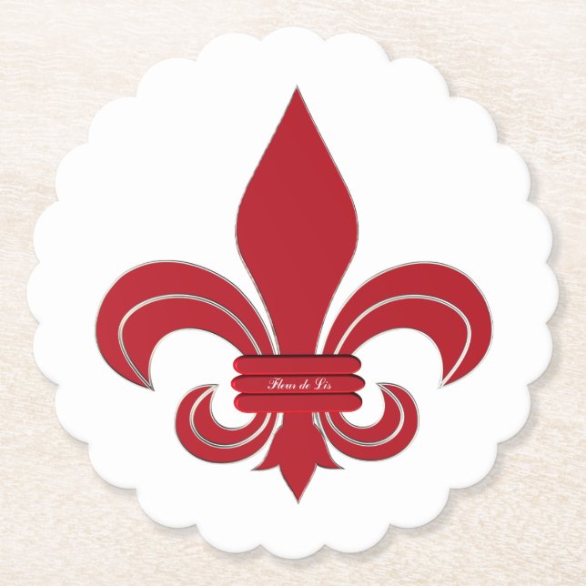 Posavasos De Papel Fleur de Lis (Anverso)