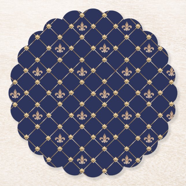 Posavasos De Papel Fleur de Lis (Anverso)