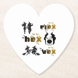Posavasos De Papel Flex. Hex. Vex. Body Positive & Diverse Witches