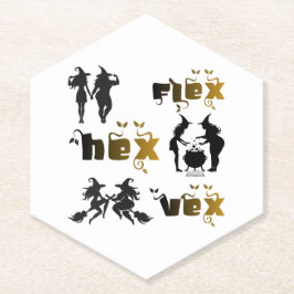 Posavasos De Papel Flex. Hex. Vex. Body Positive & Diverse Witches