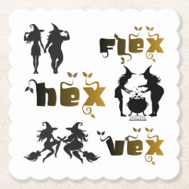 Posavasos De Papel Flex. Hex. Vex. Body Positive & Diverse Witches