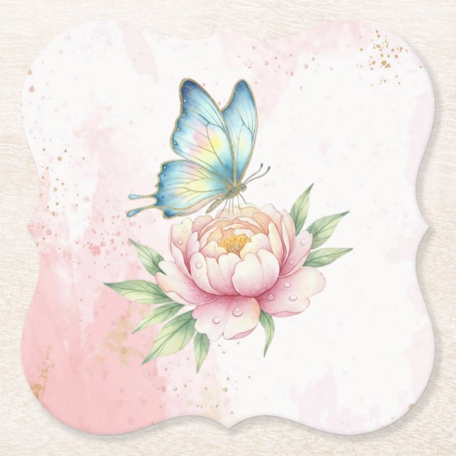 Posavasos De Papel Flor (Anverso)