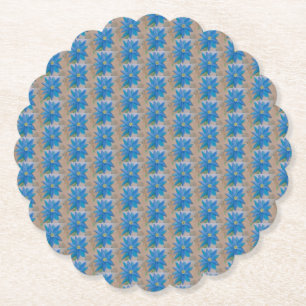Posavasos De Papel Flor azul