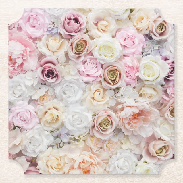 Posavasos De Papel Flor Bouquet (Anverso)