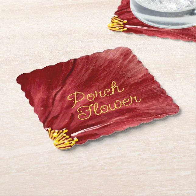 Posavasos De Papel Flor de cerdo / Original / (En perspectiva)