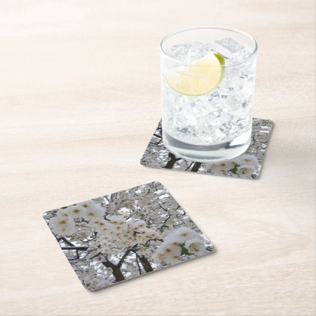 Posavasos de papel Flor de Nieve  (In situ)