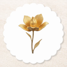 Posavasos de papel Flor de Oro