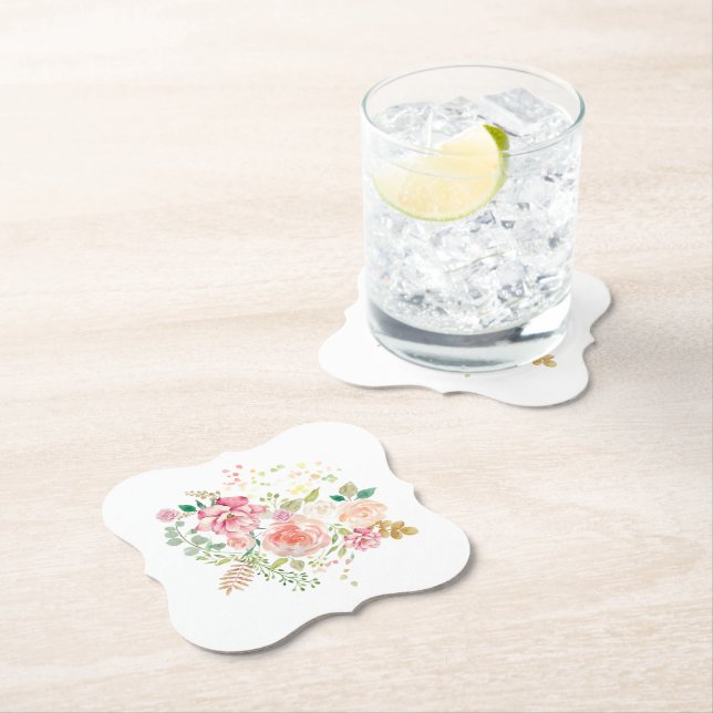 Posavasos De Papel flor de primavera (In situ)