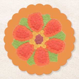 Posavasos De Papel Flor Dotty Scalloped
