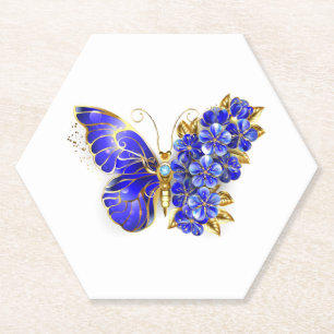 Posavasos De Papel Flor Sapphire Mariposa