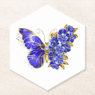 Posavasos De Papel Flor Sapphire Mariposa