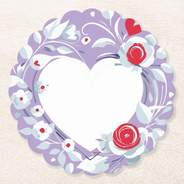 Posavasos De Papel floral (Anverso)