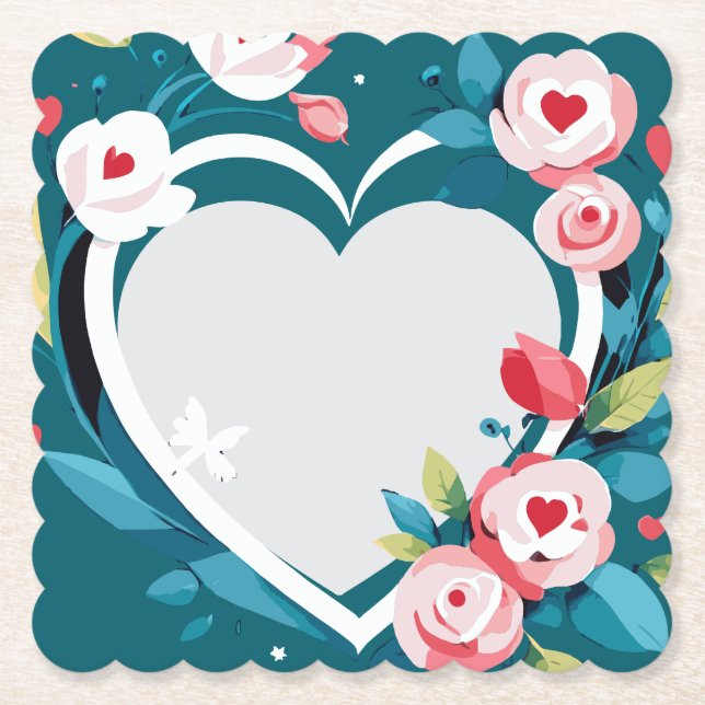 Posavasos De Papel floral (Anverso)