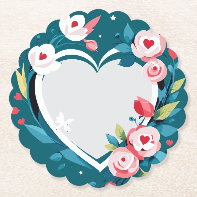 Posavasos De Papel floral (Anverso)