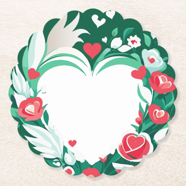 Posavasos De Papel floral (Anverso)