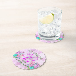 Posavasos De Papel Floral acuática 50 y fabulosa