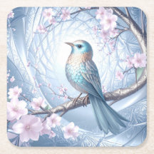 Posavasos de papel floral Blue Bird