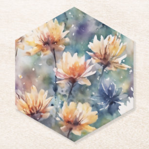Posavasos De Papel Floral colorida