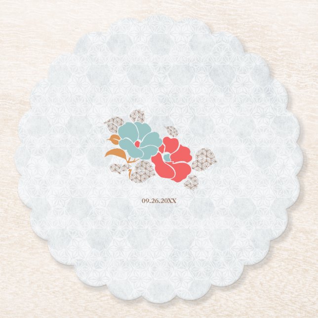 Posavasos De Papel "Floral Elegance" Collection (Anverso)