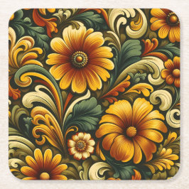 Posavasos de Papel Floral Ornamental – Más Formas